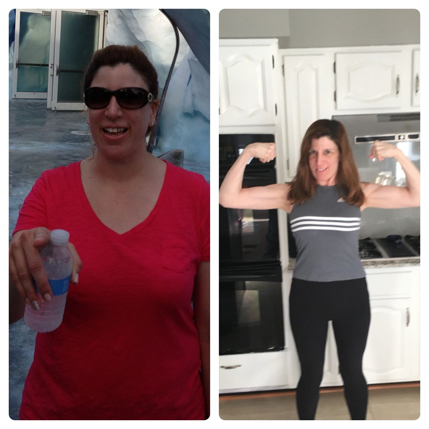 Real client results showing strength gains and improved physique