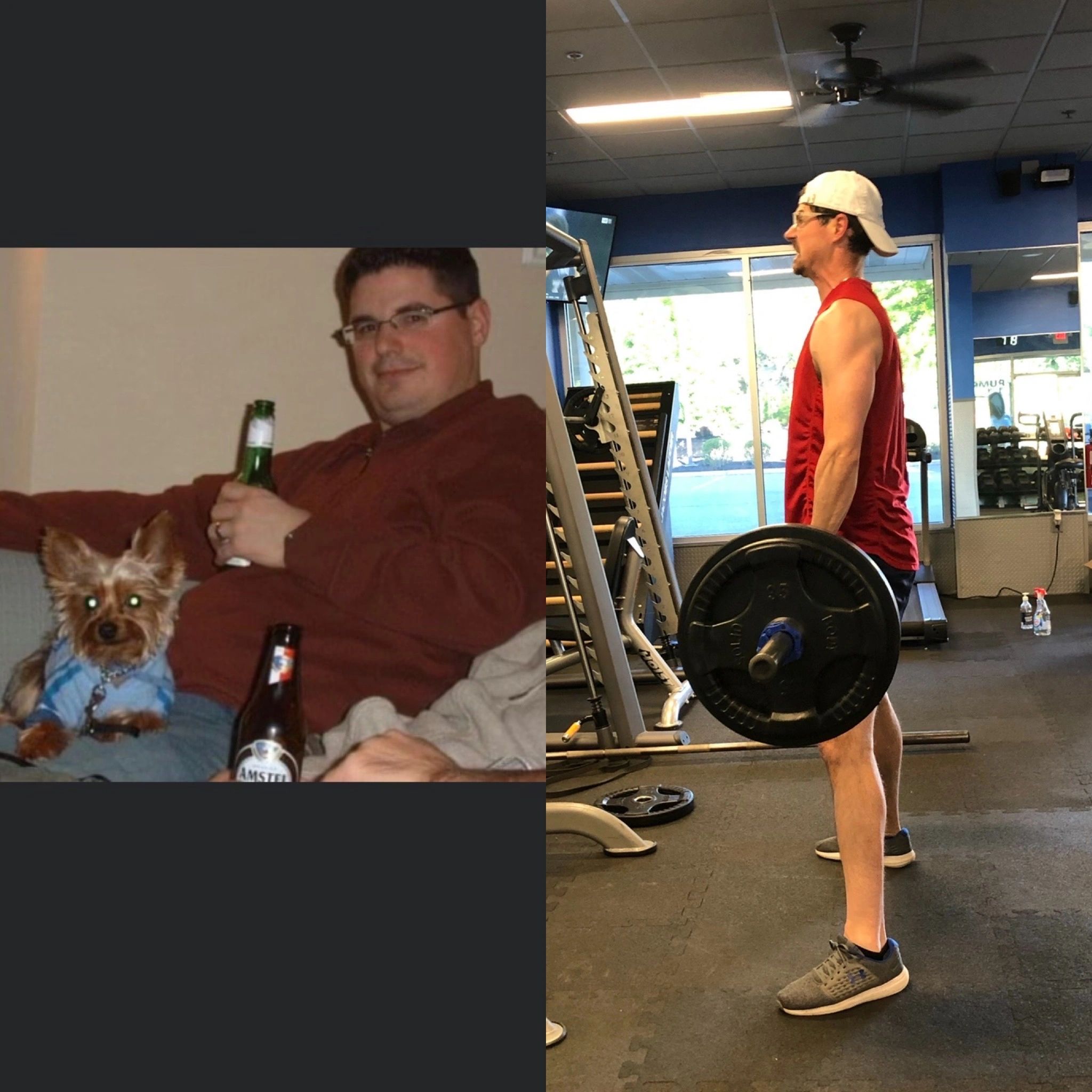 Fitness transformation achieved through consistent training and nutrition coaching